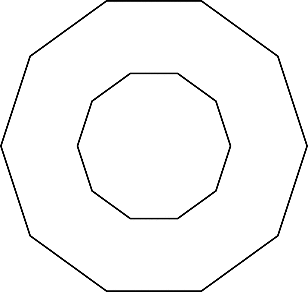 Concentric Decagons   Clipart Etc