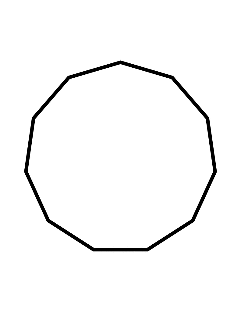 Decagon Colouring Pages