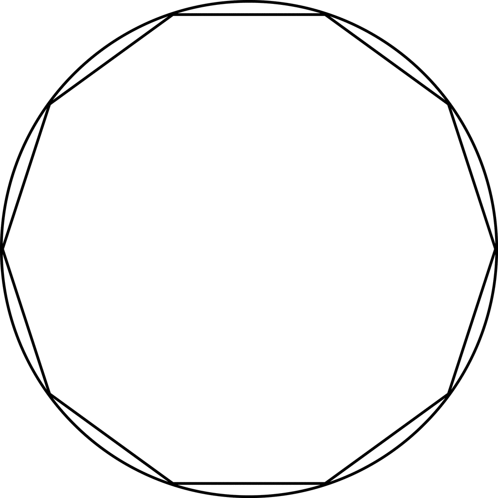 Decagon Inscribed In A Circle   Clipart Etc