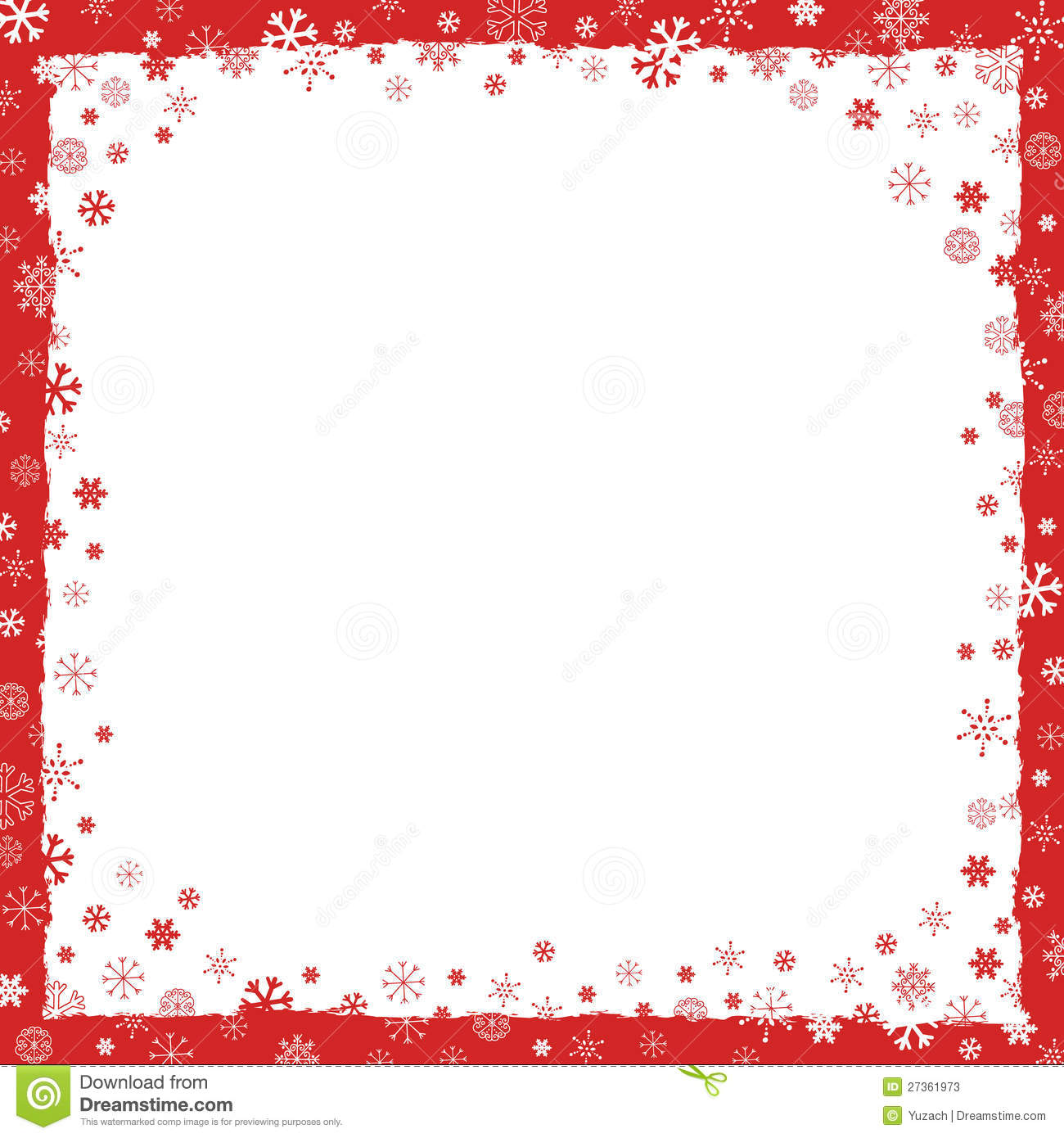 New Year  Christmas  Background With Snowflakes Border And Grunge    