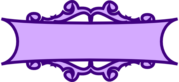 Purple Banner Scroll Clip Art At Clker Com   Vector Clip Art Online