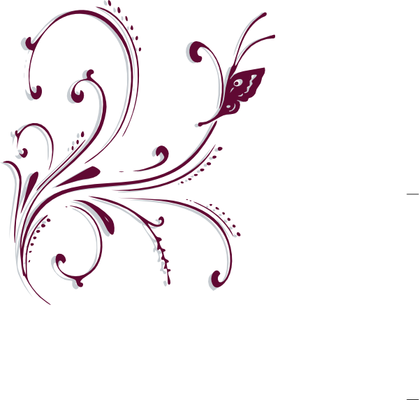 Purple Butterfly Scroll Clip Art At Clker Com   Vector Clip Art Online