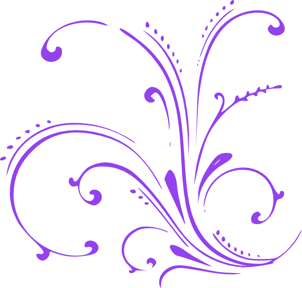 Purple Butterfly Scroll Clip Art At Clker Com   Vector Clip Art Online