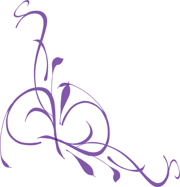 Purple Floral Scroll Clipart Purple Floral Swirl Clip