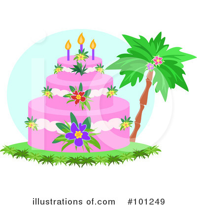 Royalty Free  Rf  Birthday Cake Clipart Illustration By Bpearth