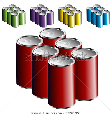 Six Pack Cans Stock Vector 62793727   Shutterstock