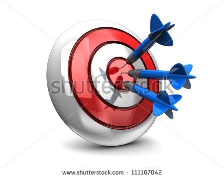 Soft Tip Dart Clipart Business Concept With 3d Darts