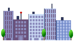 Tall Building Clipart Purple City Buildings With
