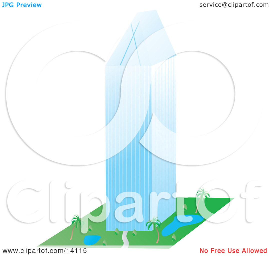 Tall Glass Highrise Building Clipart Illustration By Rasmussen Images