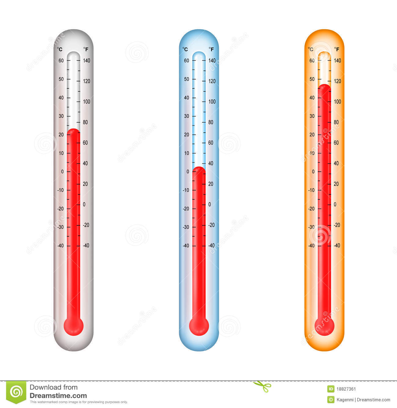Temperature Clipart Thermometers Medium Cold Hot Temperatur 18827361