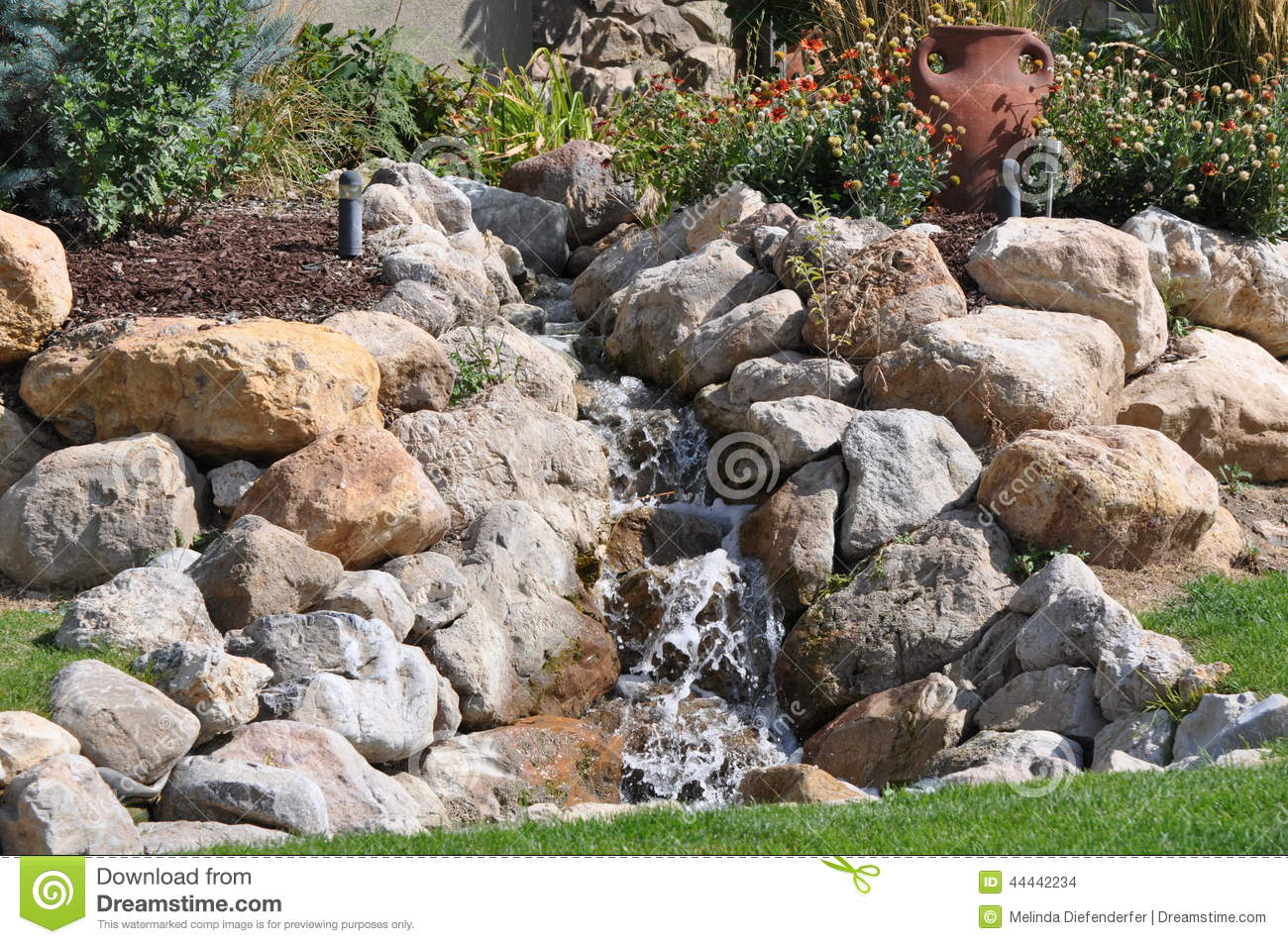Yard Fountains Burbles Along   Decorative Yard Feature Intrigues The