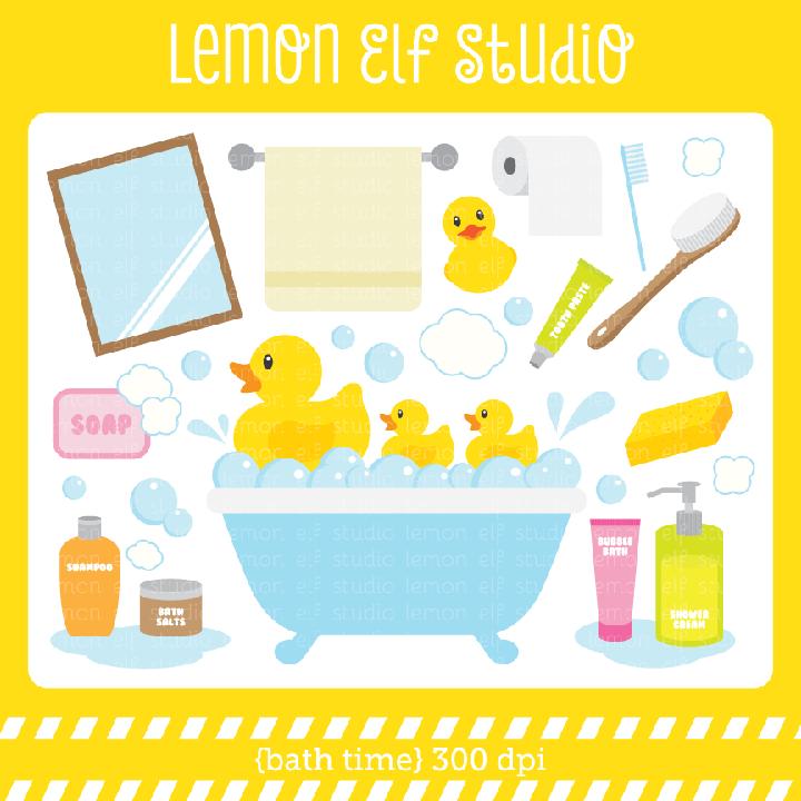 00 Reg   5 00 Rate This Product Bath Time Clipart Set Comes With