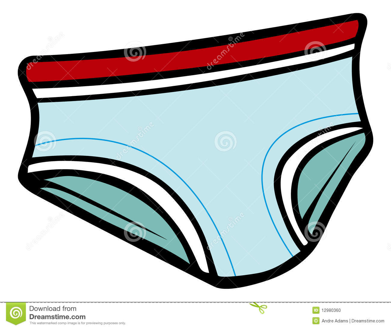 Cartoon Illustration Of Male Underwear