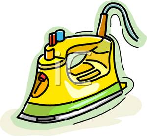 Clipart Picture  A Yellow Hot Iron