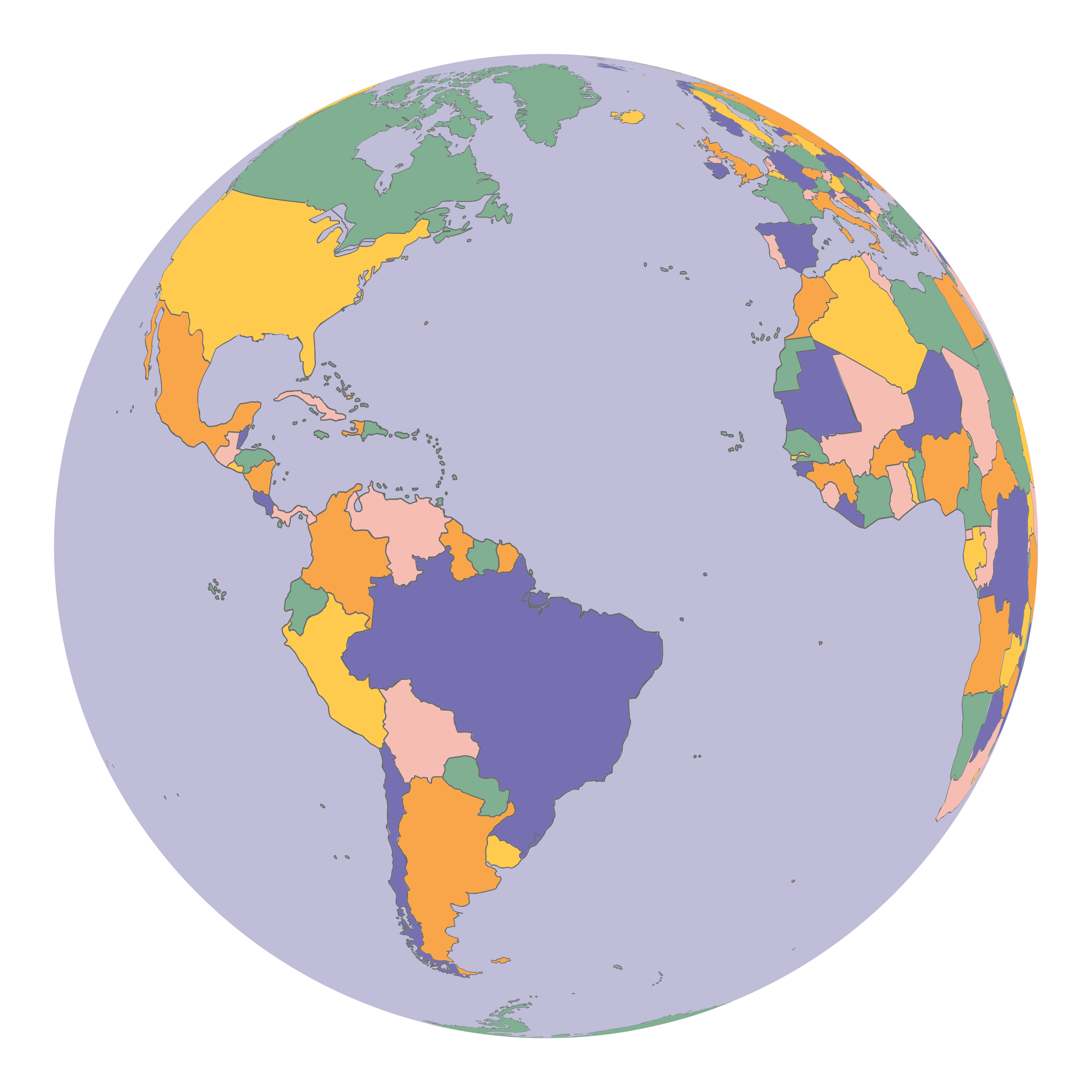 Clipart   Political Map Earth Globe