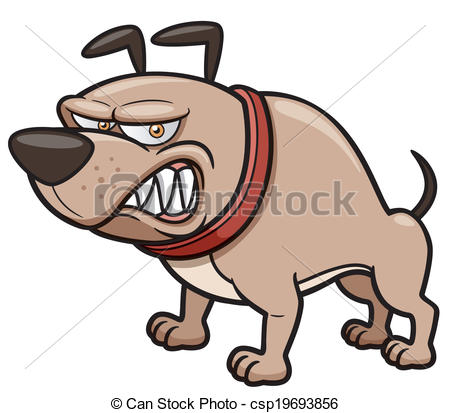 Clipart Vector Of Angry Dog   Vector Illustration Of Angry Dog