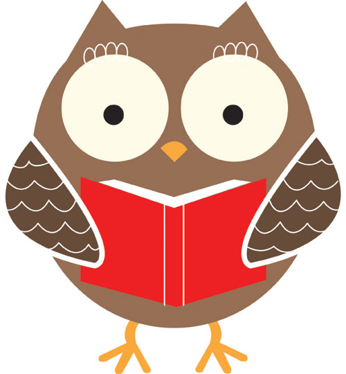 Dwynn4   Owl Readg Book Clip Art Jpg   Detail