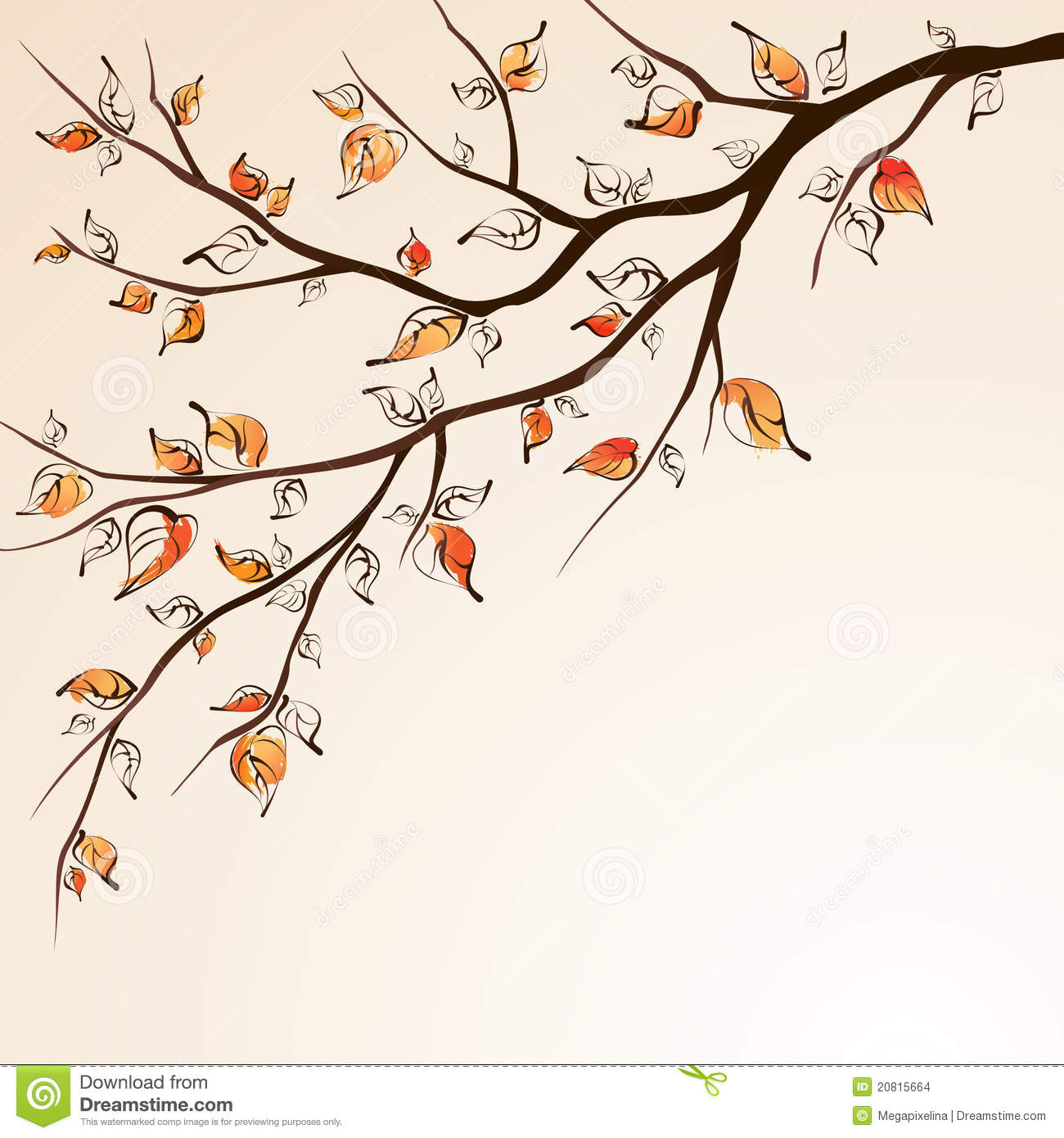 Fall Tree Branch Clipart Autumn Tree Branch Stock