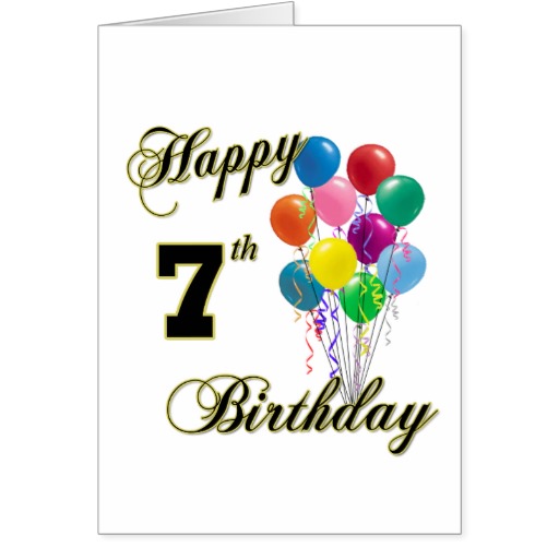 Happy 7th Birthday Post Cards And Birthday Cards