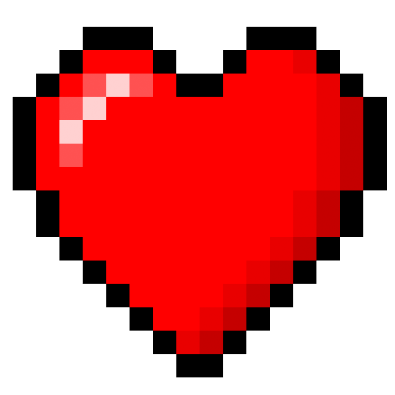 Minecraft 8 Bit Heart Clipart   Free Clipart