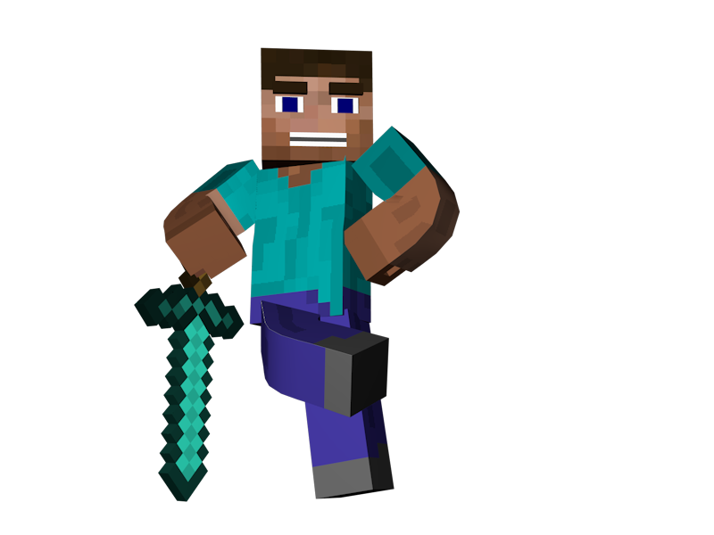 Minecraft Steve Render By Cornerscout Clipart   Free Clip Art Images