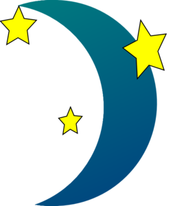 Nighttime Clipart Crescent Moon N Stars Md Png