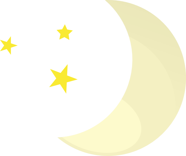 Nighttime Clipart Moon And Stars Hi Png