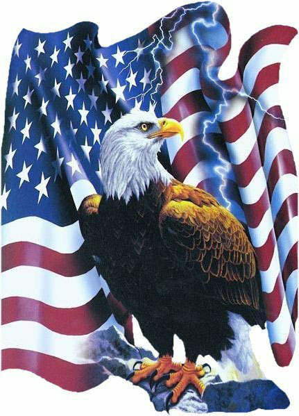 Pretty Printable American Patriotic Clipart Bald Eagle Symbol With The