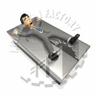 Secret Agent Saw Table Animated Clipart
