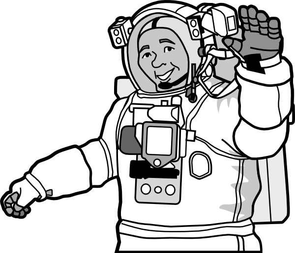 Smiling Astronaut Clip Art At Clker Com   Vector Clip Art Online