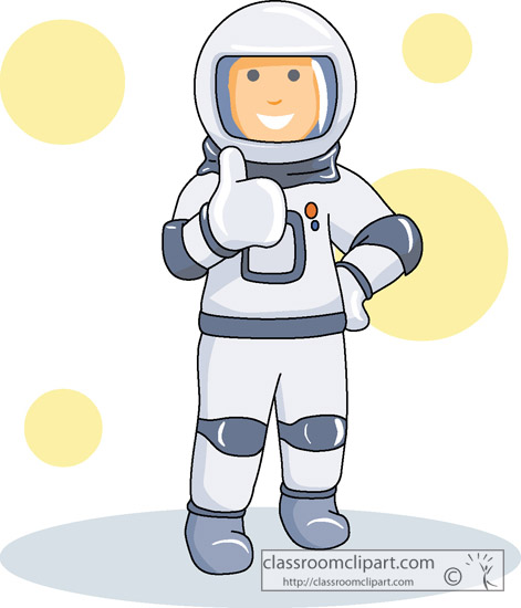 Space   Astronaut In Space Suit   Classroom Clipart