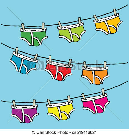 Underwear Hanging On    Csp19116821   Search Clipart Illustration