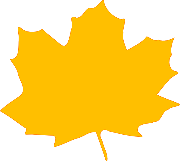 Yellow Fall Leaf Clip Art At Clker Com   Vector Clip Art Online