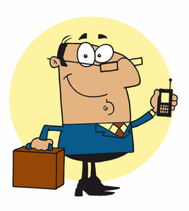 Boss Clipart Image   Successful Businessman Talking On His Cell Phone