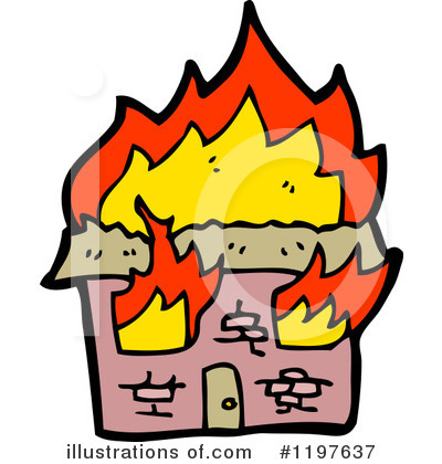 Burning House Clipart  1197637 By Lineartestpilot   Royalty Free  Rf
