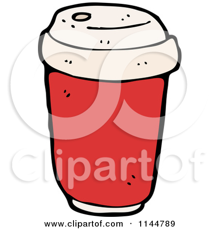 Cartoon Of A Spilled To Go Coffee Cup 5   Royalty Free Vector Clipart