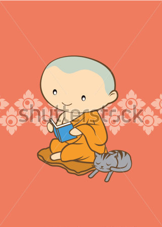 Download Source File Browse   The Arts   Cartoon Thai Monk