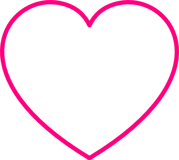Gray Heart With Pink Outline Clip Art At Clker Com   Vector Clip Art    