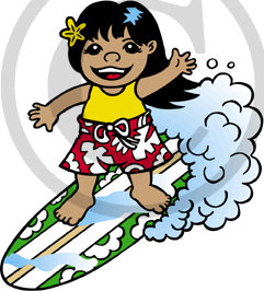 Hawaiian Surfer Girl Cartoon   Clipart Panda   Free Clipart Images