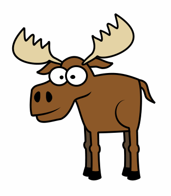 How To Draw A Cartoon Moose