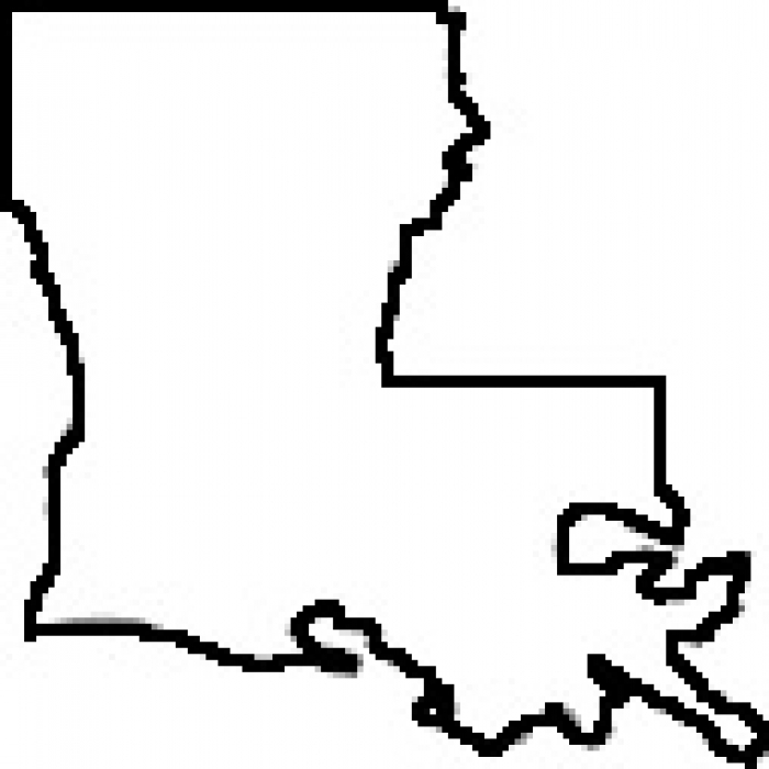 Louisiana State Outline Clip Art
