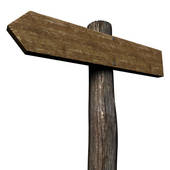 Old Wood Directional Sign Post Illustrations And Clipart