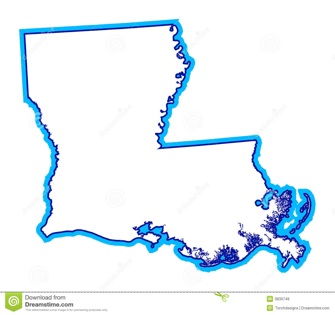 Outline Of State Of Louisiana Royalty Free Stock Images   Image