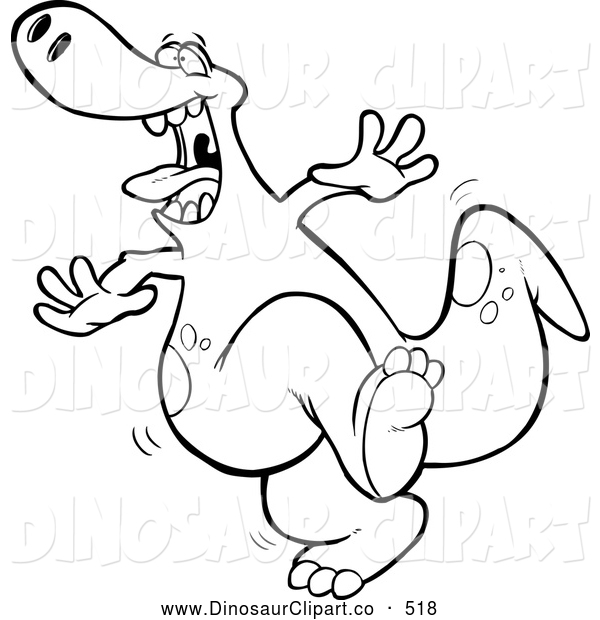 Page Of A Dancing Dinosaur Dinosaur Clip Art Ron Leishman