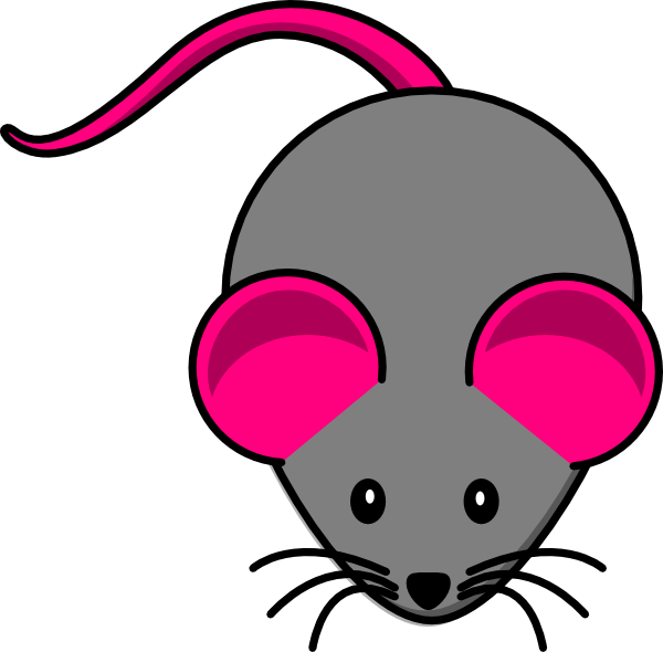 Pink Gray Mouse Clip Art At Clker Com   Vector Clip Art Online    