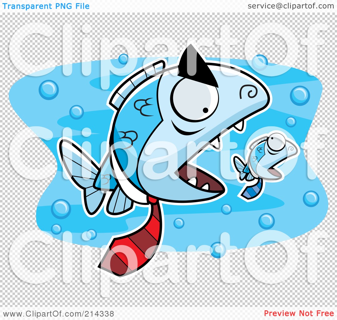 Royalty Free  Rf  Clipart Illustration Of A Big Mean Fish Boss Chasing