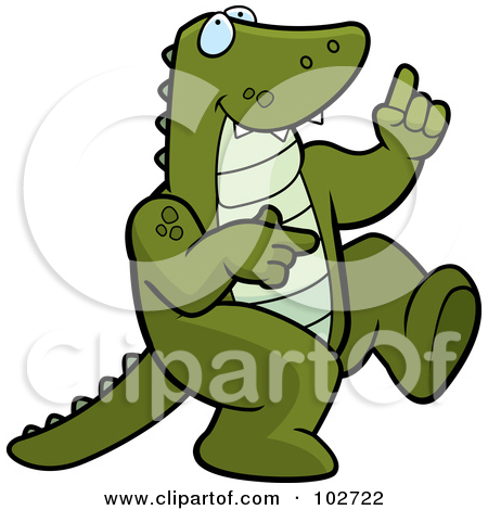 Royalty Free  Rf  Clipart Illustration Of A Happy Dancing Dinosaur Or