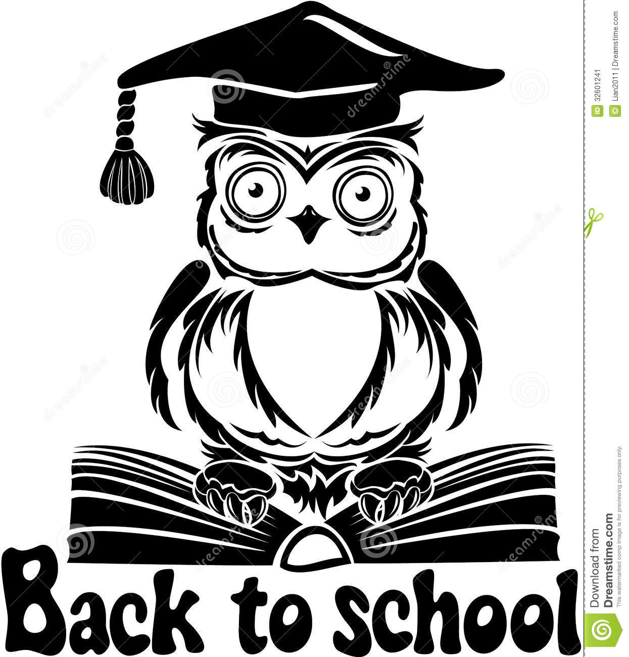 School Owl Clipart Black And White School Owl Clipart Black
