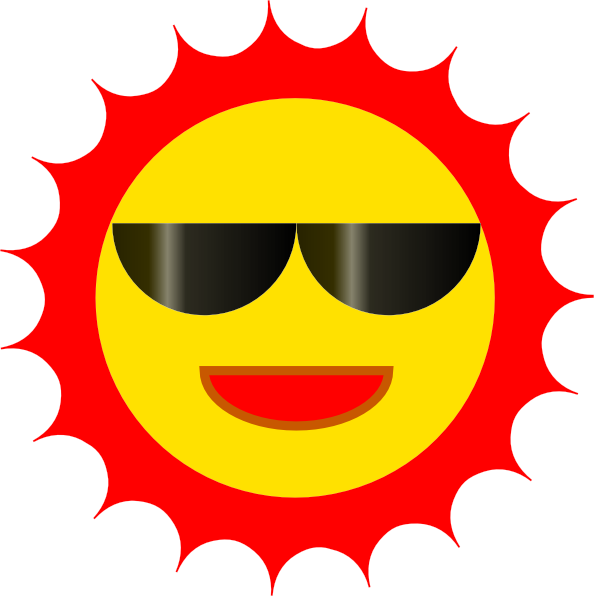 Sun Wearing Sunglasses Clip Art At Clker Com   Vector Clip Art Online