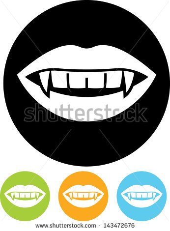 Vampire Fangs Clipart Vampire Teeth Vector   Stock